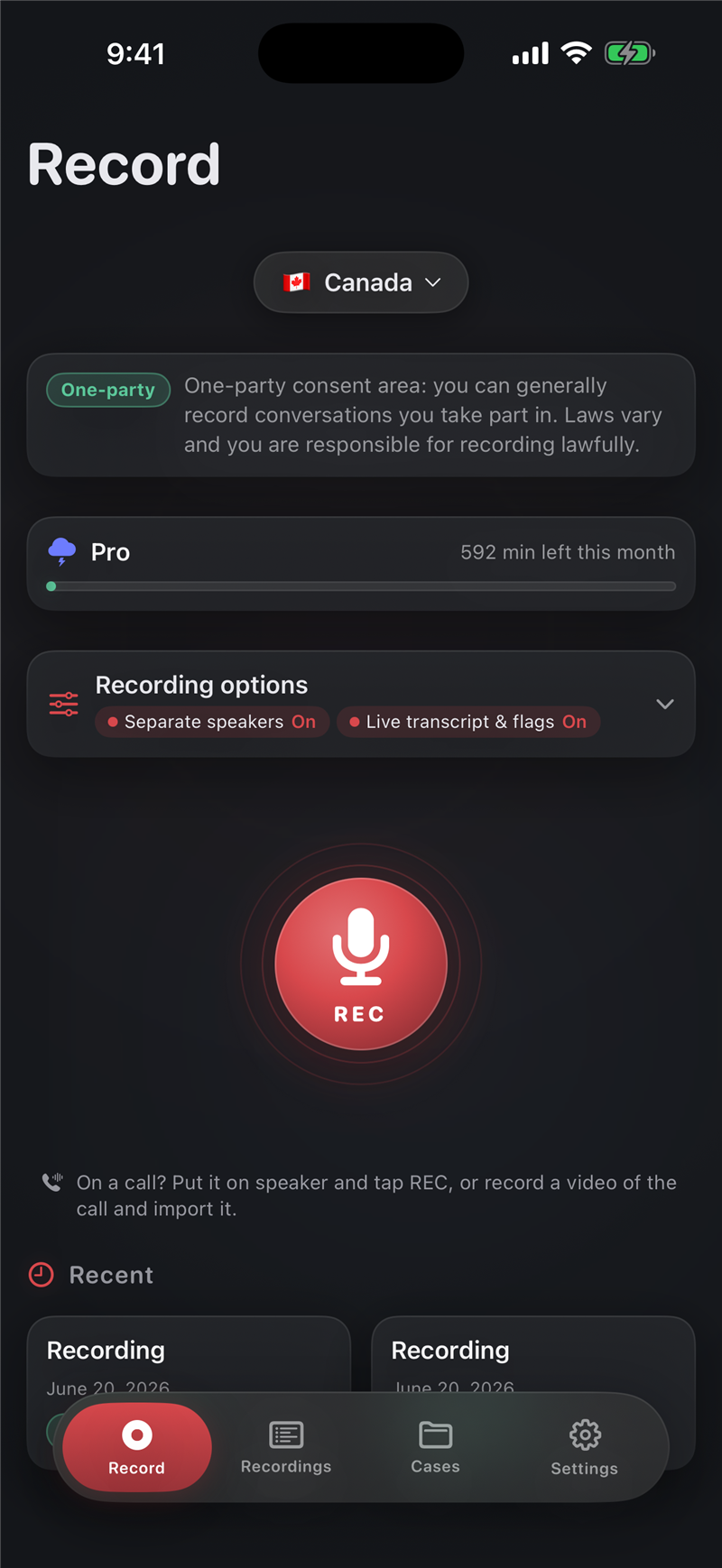 Vocert screenshot